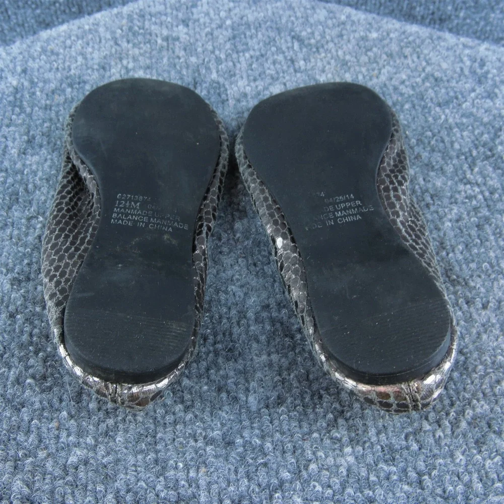 Ruby & Bloom Girls Ballet Shoes Silver Synthetic Slip On‎ Sz Toddler 12.5 Medium
